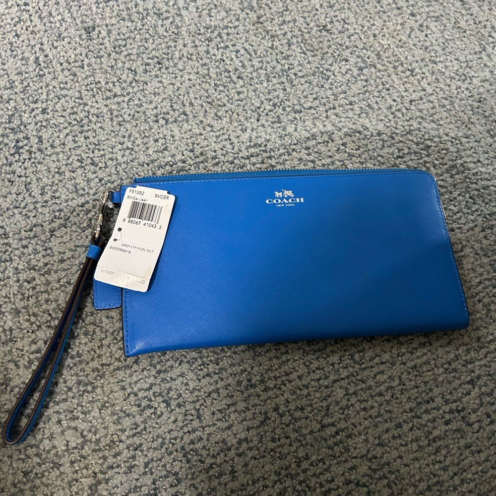 Coach Vibrant Blue Wristlet